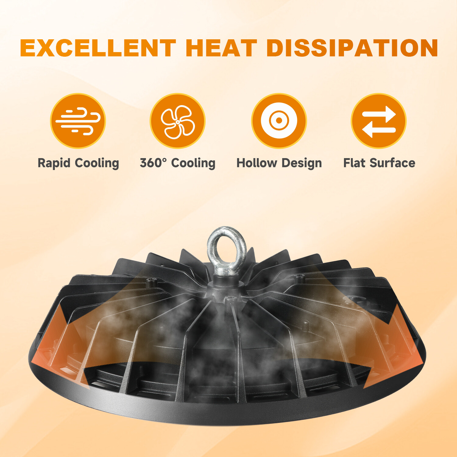 6 Pack 300W UFO Led High Bay Light Shop Industrial Commercial Factory Warehouse