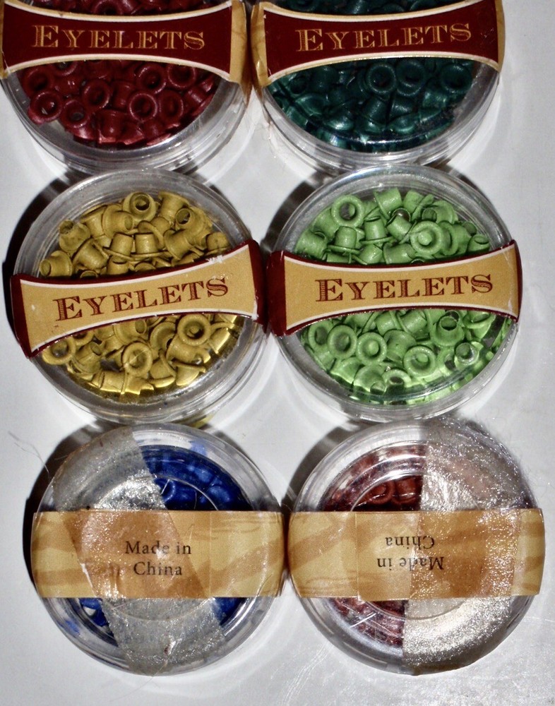 Eyelets for Craft Scrapbook 6 Pkg- 88pc each lot- 3/16"