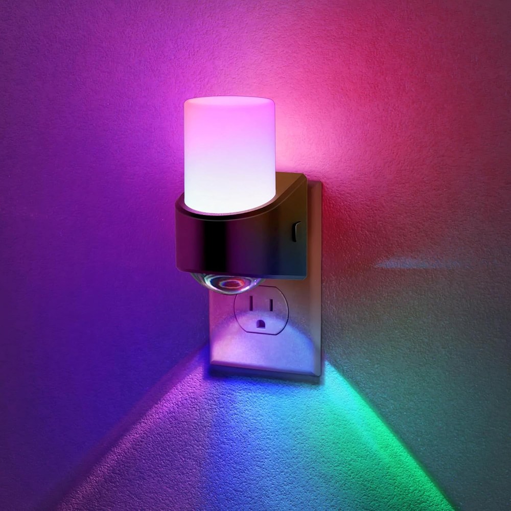 JandCase LED Night Lights Plug into Wall, Color Changing Multicolor