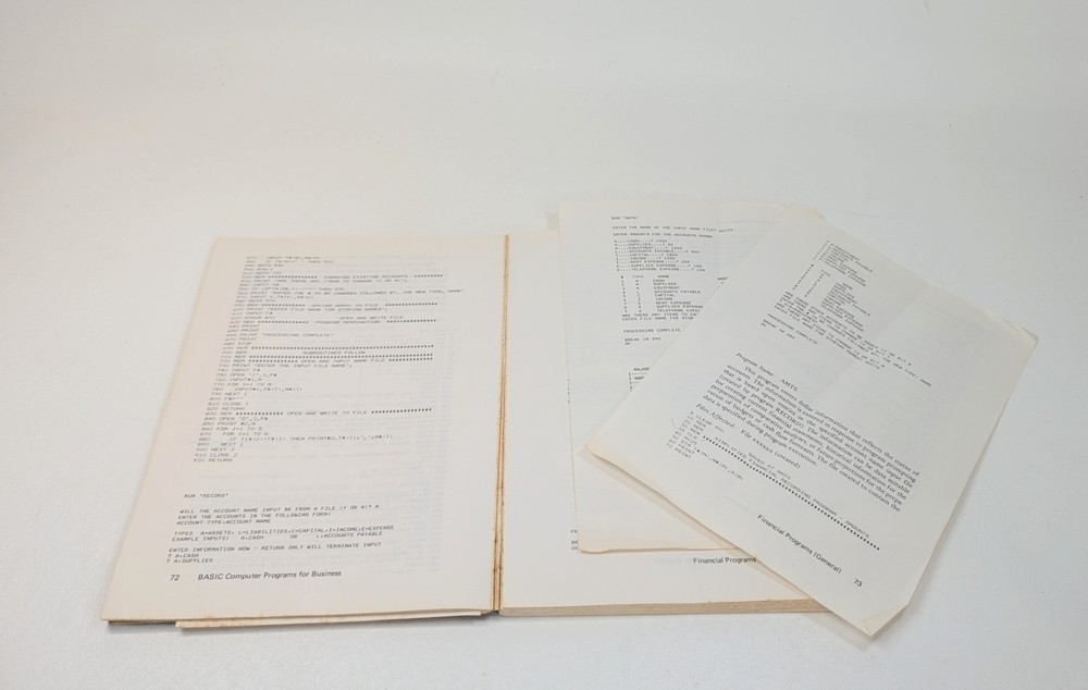 Business Programs for TRS-80 Model I/III And Getting Started With TRS-80 Basic