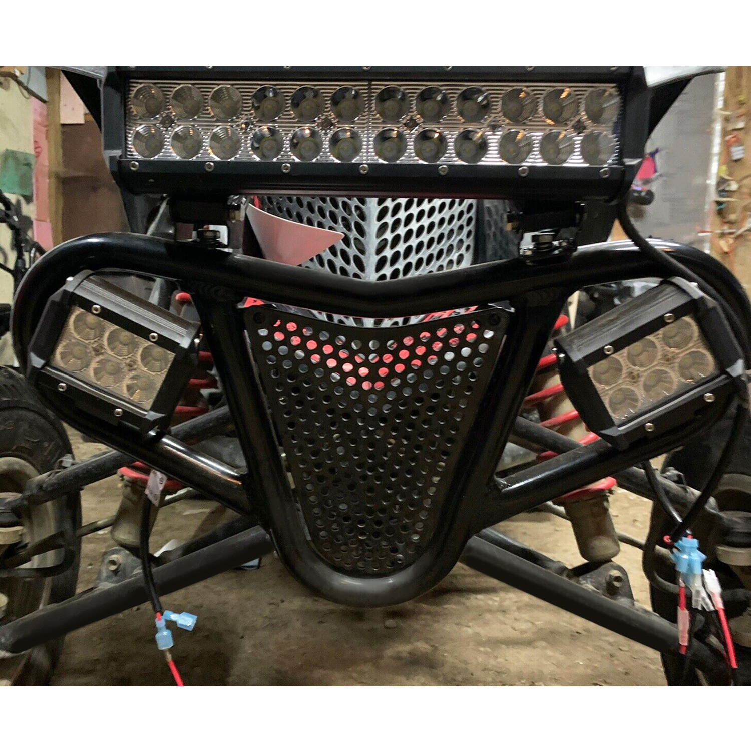 KOJEM For LTZ 400/KFX 400/DVX 400 Arctic Cat Kawasaki Suzuki Front Bumper Black