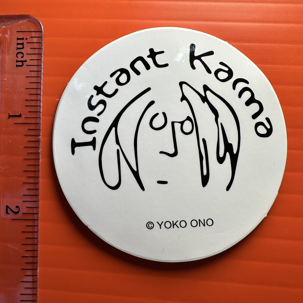 John Lennon Sticker Instant Karma - Yoko Ono