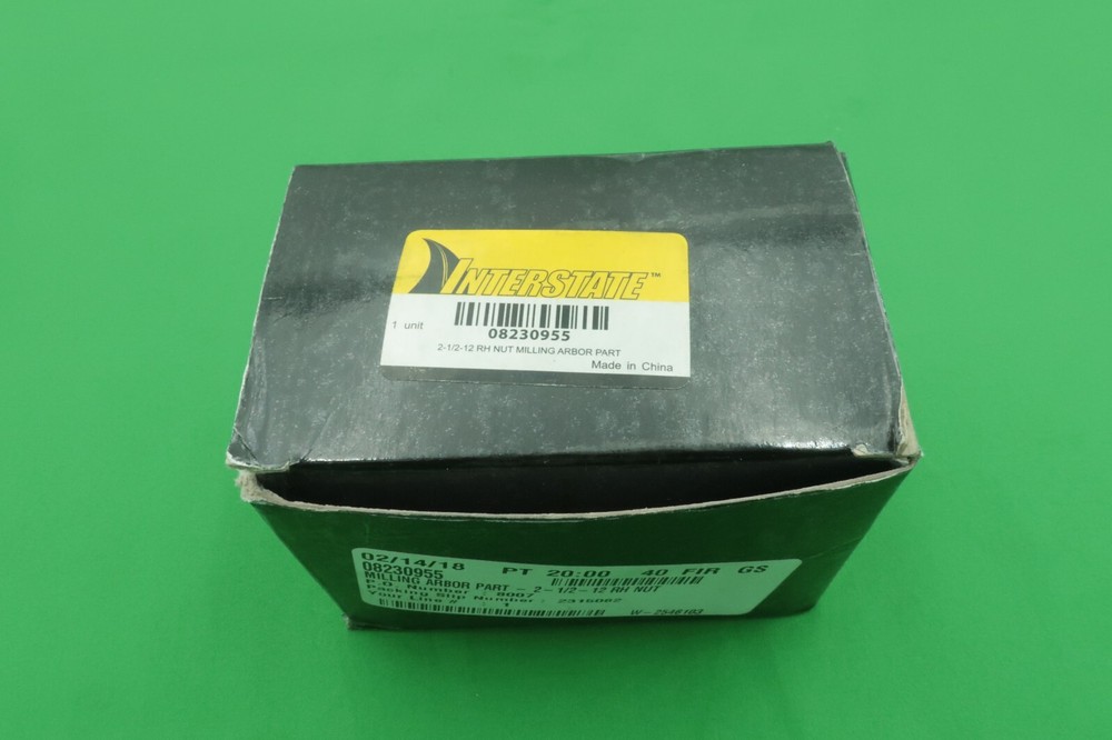 Interstate 08230955 Milling Arbor Nut 2 1/2" RH NOS