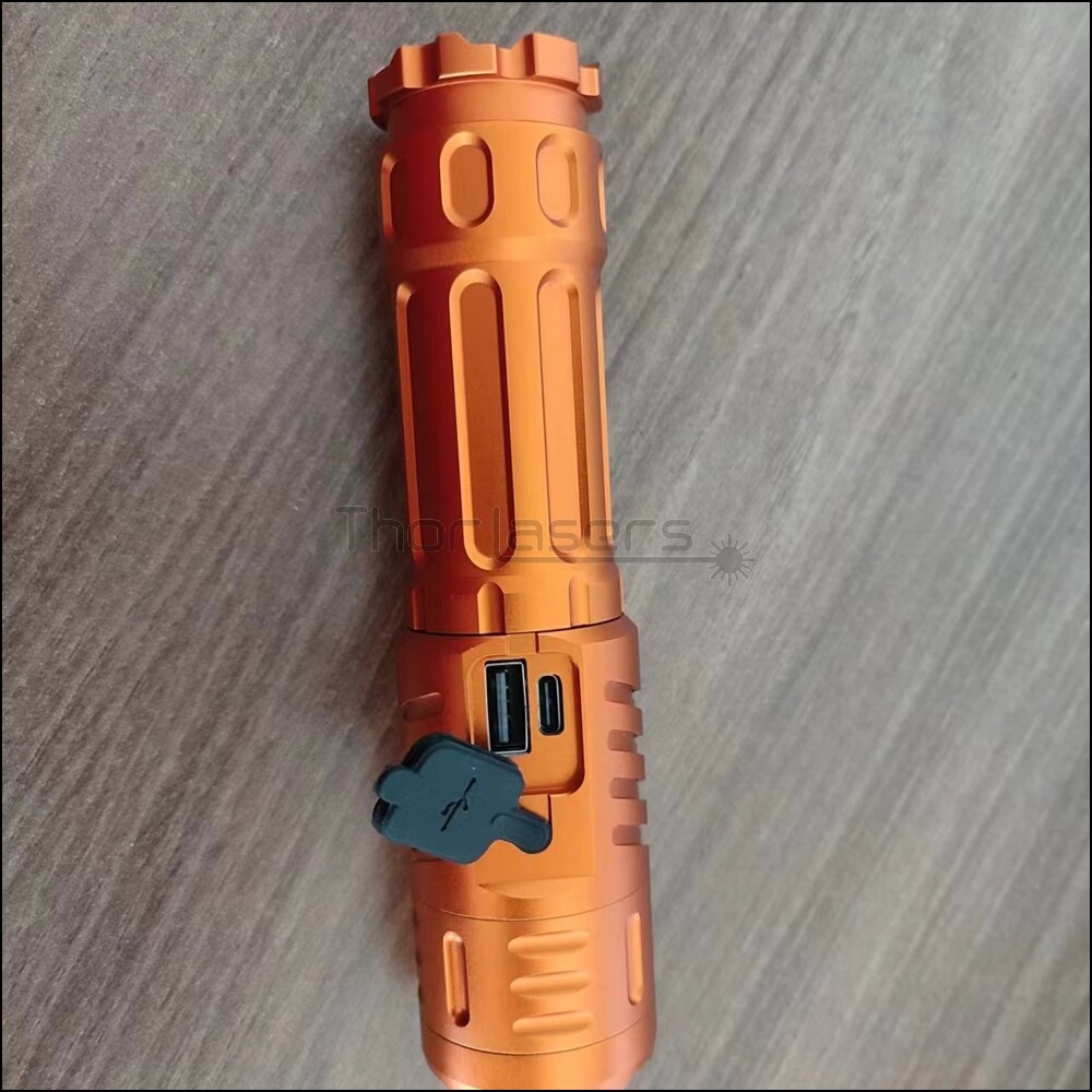 450NM Blue Laser Pointer Adjustable Focus Light Visible Beam Light Battery USB