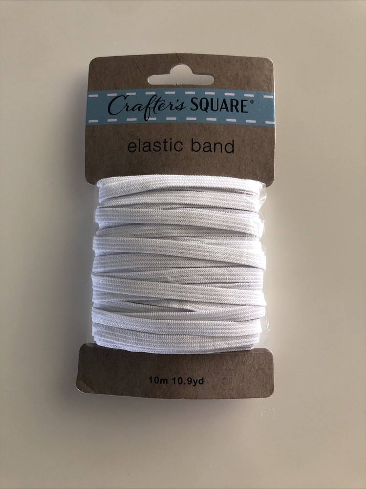 White 10 m / 10.9 yd elastic band
