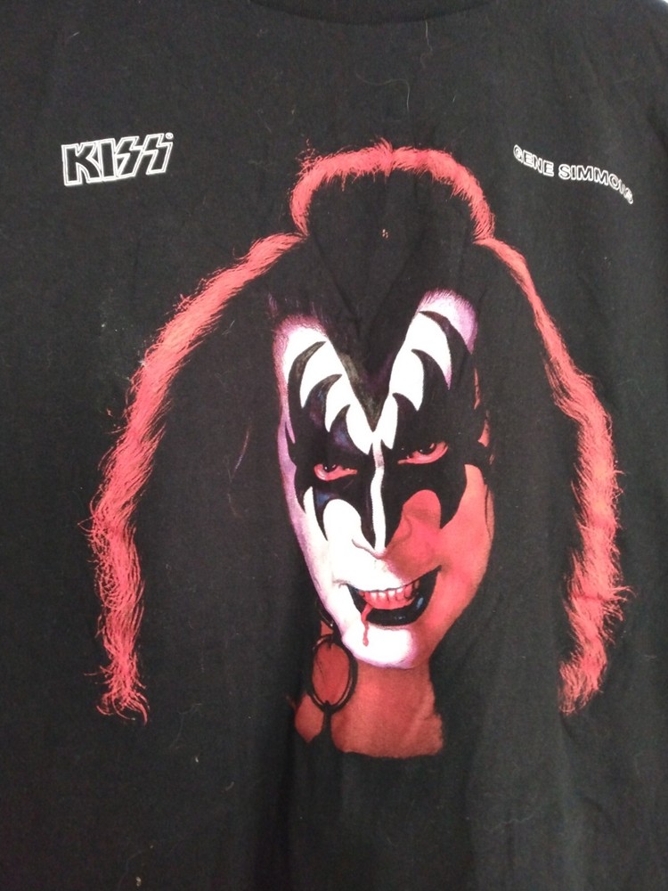 KISS Gene Simmons Solo Album T-Shirt 2XL Black Tee Official Free Shipping