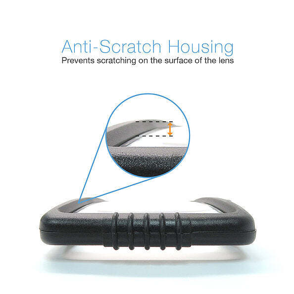 4X Large Handheld Magnifying Glass with Comfort Grip & Shattered Proof Design