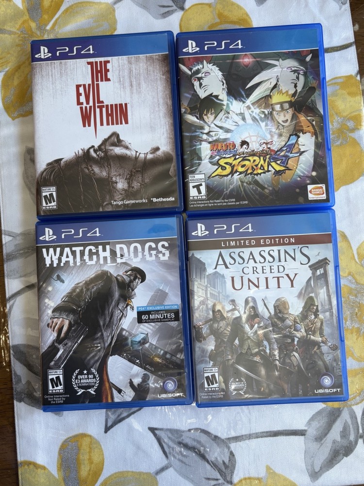 Sony PlayStation 4 1TB Bundle with Controller, Cords, and Games