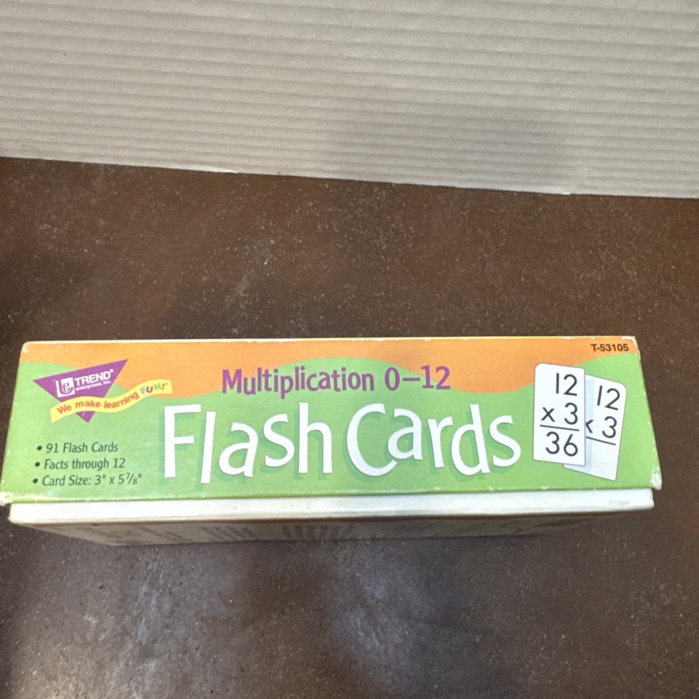 Multiplication Flash Cards Math Practice Cards Trend Enterprises