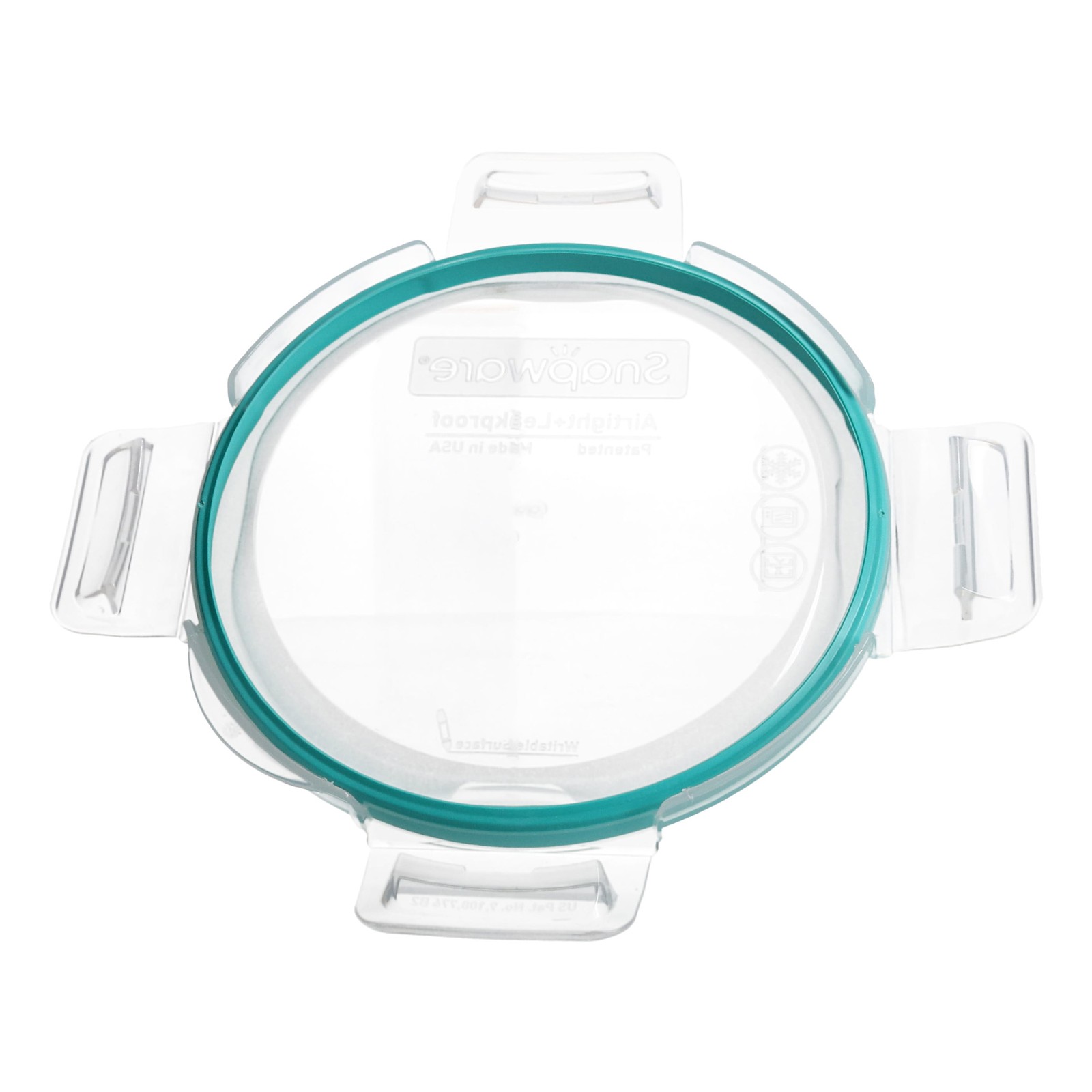 Snapware 7201R 4-Cup Clear Total Solutions Lid with Teal Gasket