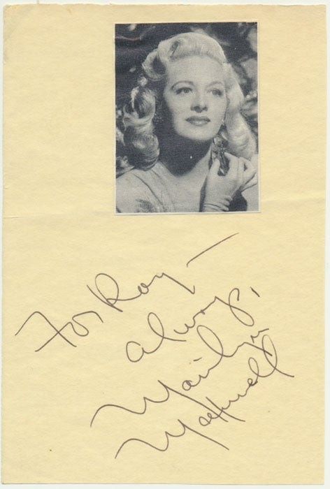 Marilyn MAXWELL / Signature Signed