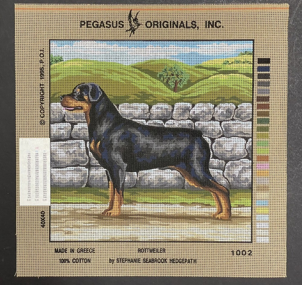Rottweiler Needlepoint Canvas