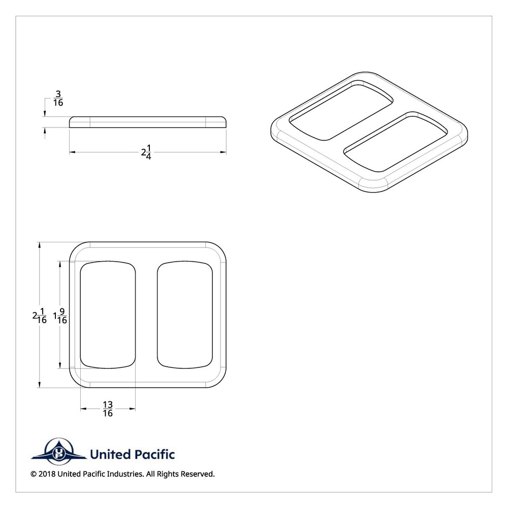 Chrome Rocker Window Switch Panel Trim for Freightliner - Double