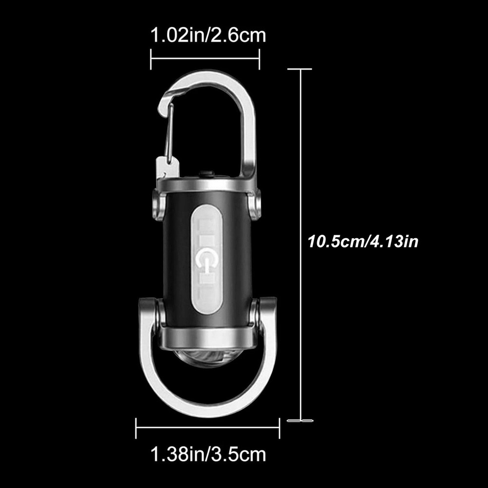Rechargeable Keychain Flashlight LED Torch, Compact Light for Night Camping