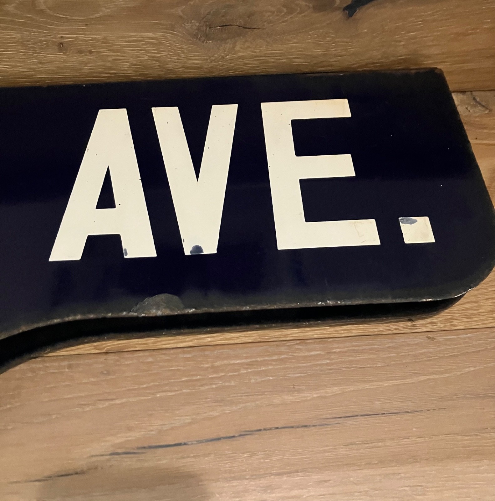 “FAIRFAX AVE” Vintage Shotgun Los Angeles Porcelain Street Sign 1946-1966