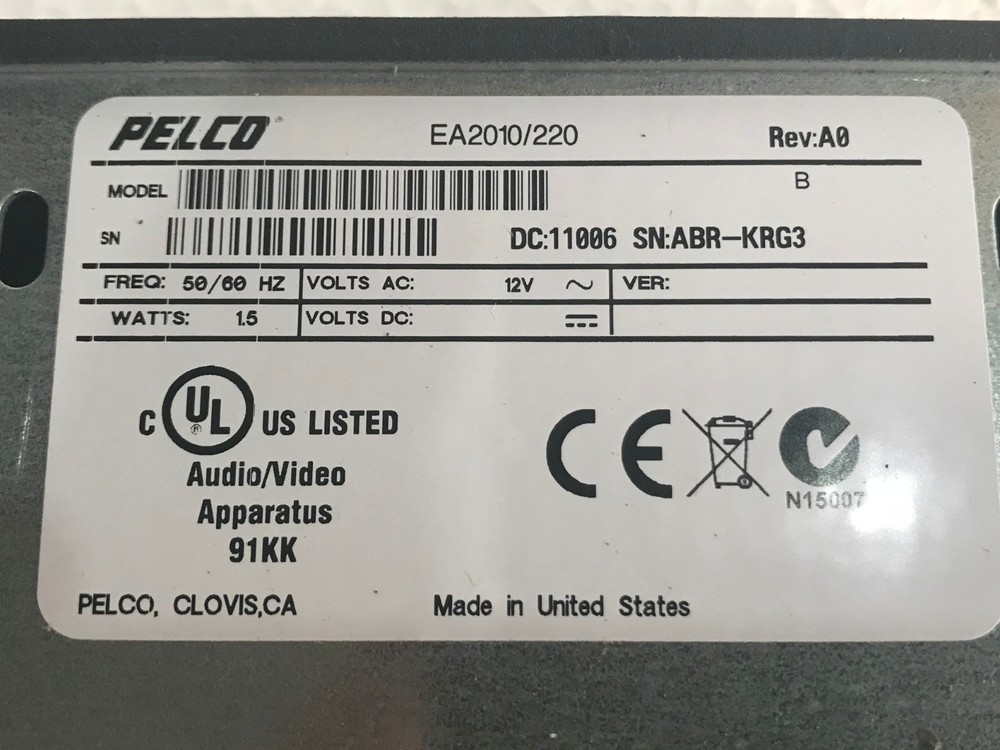 PELCO EA2010/220 Post Equalizing Video Amplifier # NEW