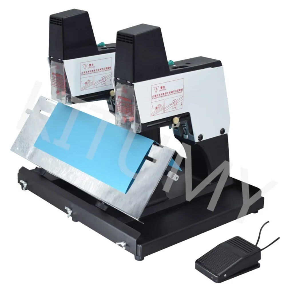 Electric Double Head Flat Staple Machine Staple Binding Machine Save Labour
