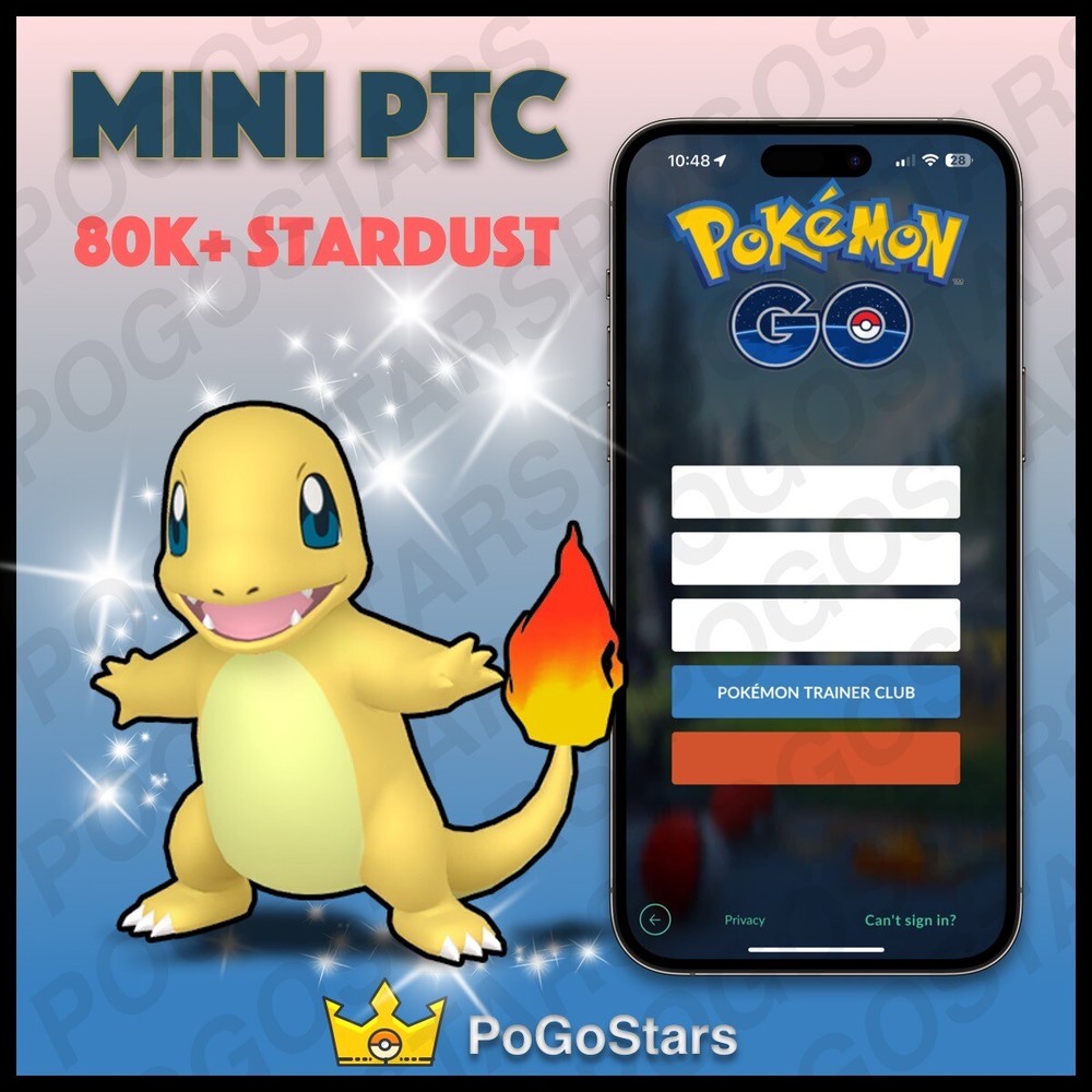 Pokémon Go - Shiny Charmander - Mini PTC 80K Stardust✨Read Description✨