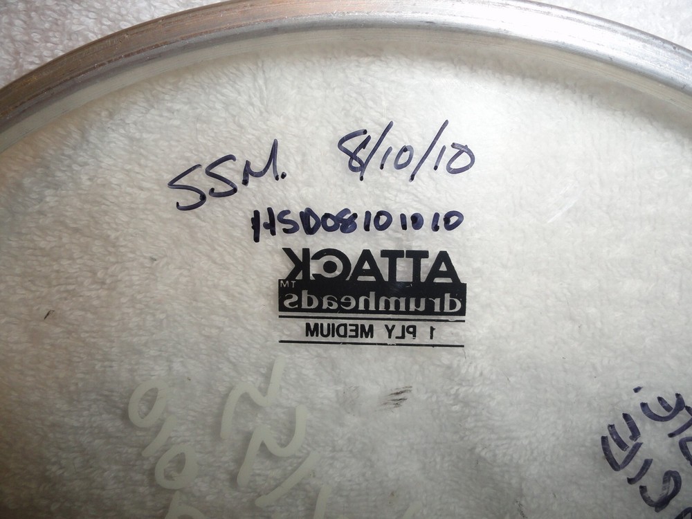 KISS ERIC SINGER Signed DRUM HEAD H.S.O.E TOUR Stage Played W/COA