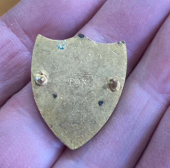 Adjutant General's Corps Enamel Lapel Stud Button Pin FOX WWII