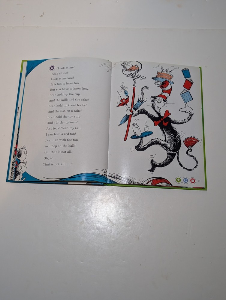 Leap Frog LeapReader TAG Book Dr Seuss Cat In The Hat Developmental Interactive
