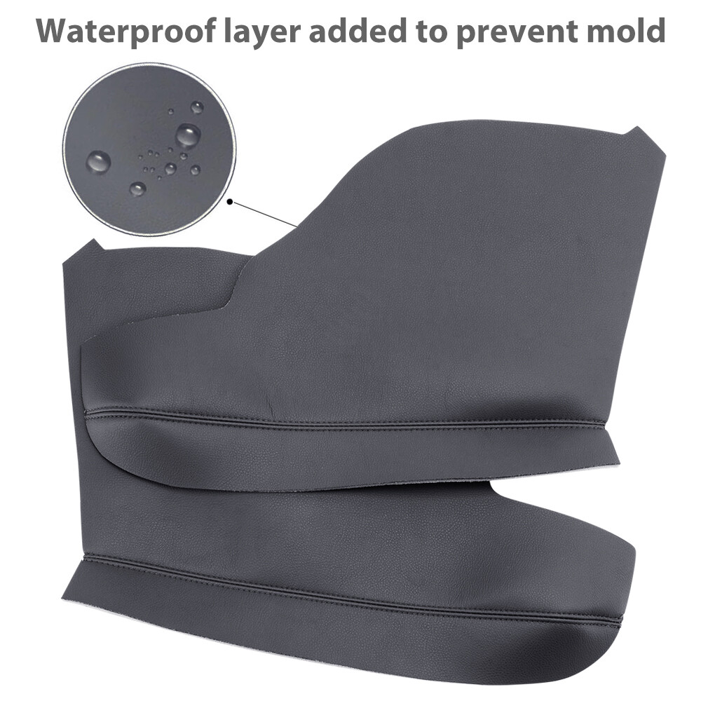 Pair Fits 2011-2016 2017 Honda Odyssey Door Panels Armrest Vinyl Cover Trim Gray