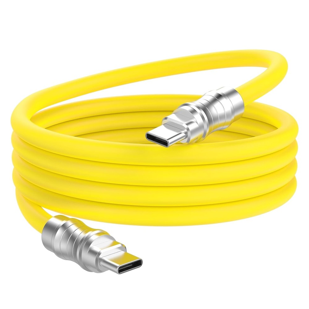 USB C to C 5FT Silicone Cable Ultra Flexible Soft USB Type C Data Transfer Cable
