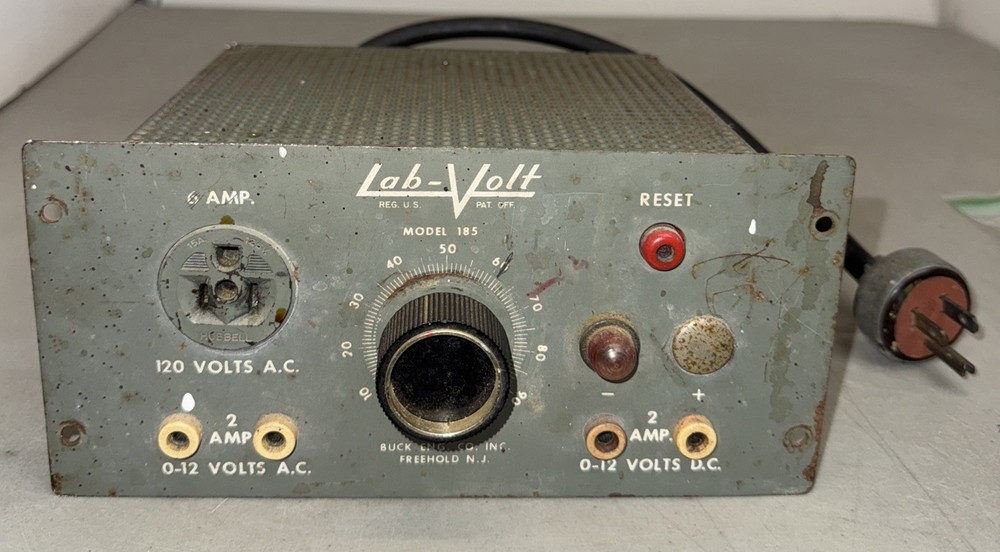 Lab-Volt Model 185 By Buck Engineering Step Down Converter Ac-Dc UNTESTED