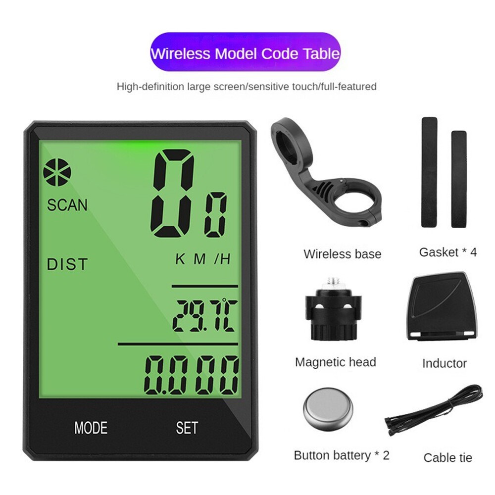 Riding Odometer Multifunctional Wireless Bicycle Computer Waterproof Code Meter