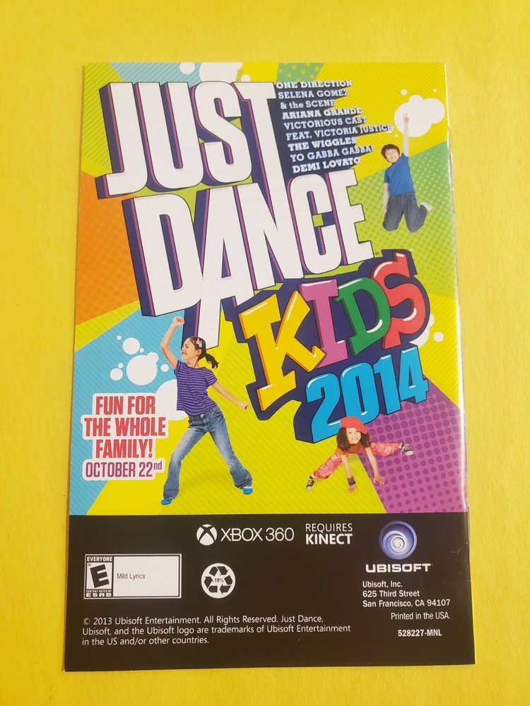 Just Dance 2014 Xbox 360 Kinect **MANUAL ONLY**