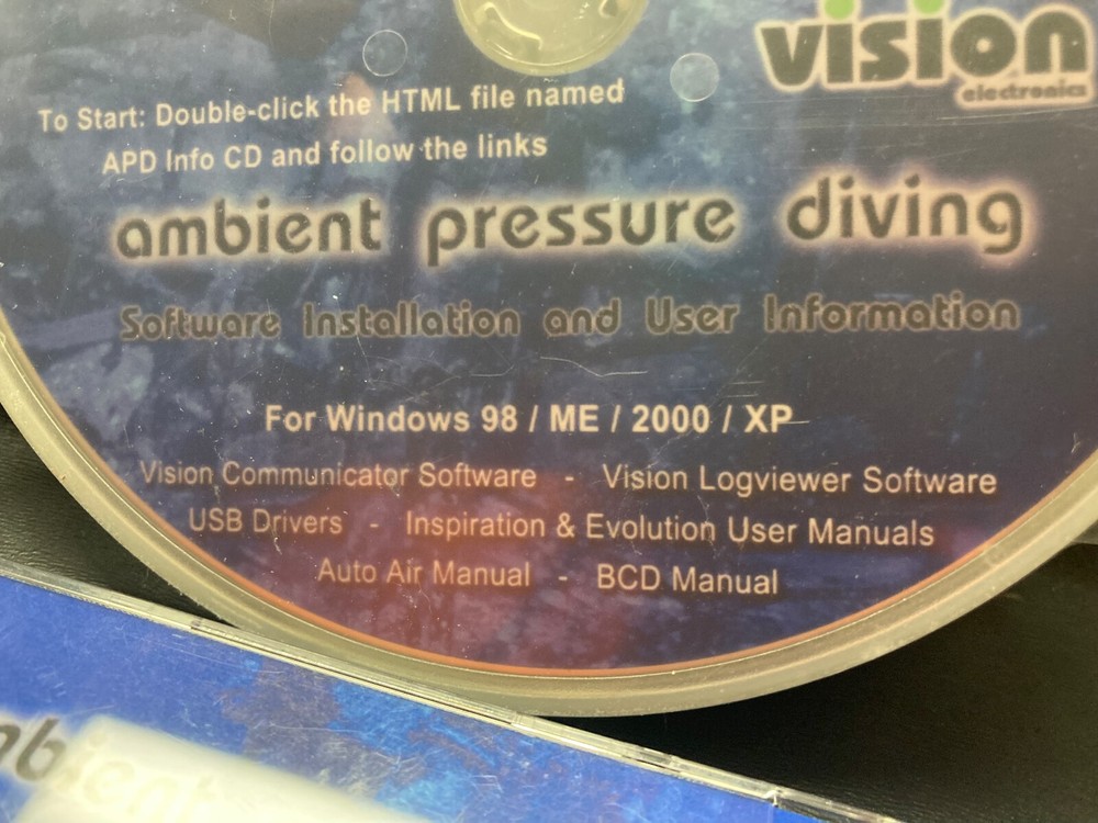 SilentDiving/Ambiennt Pressuree Vision Software DVD-Blue Version