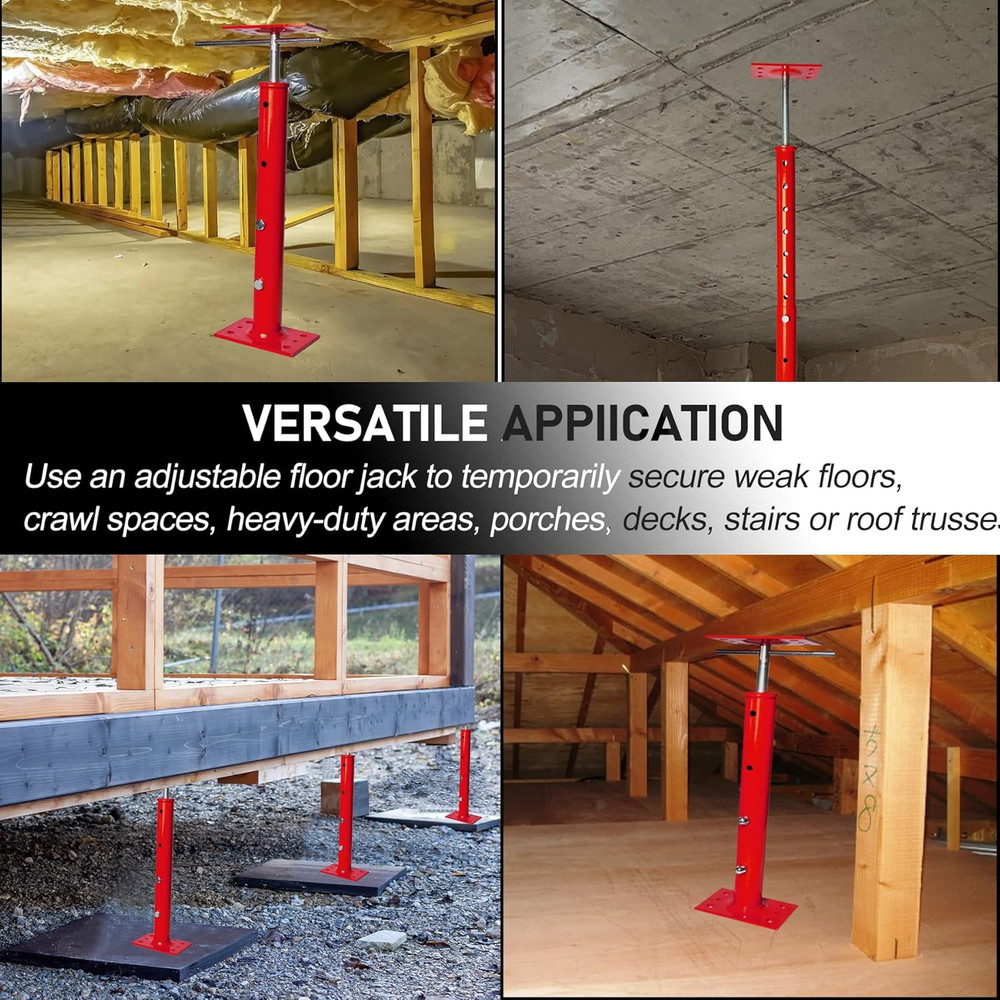 House Jacks for Leveling, Adjustable Jack Post 19" -36" Basement Floor Jack, Scr