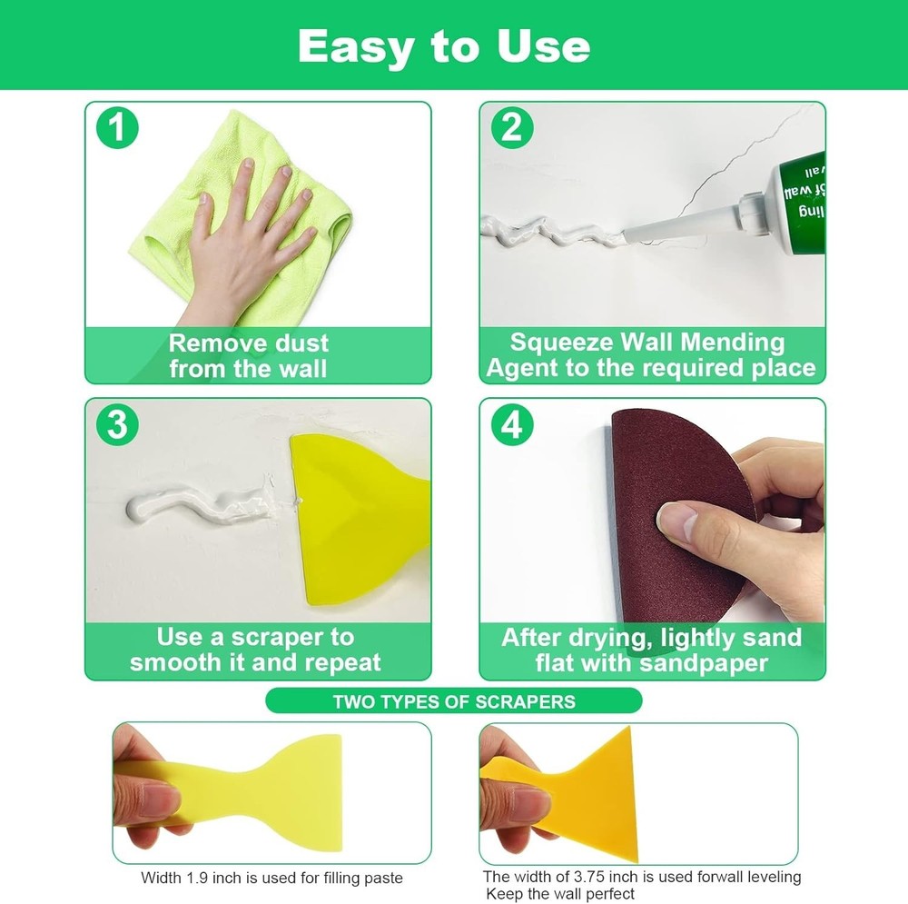 Drywall Repair Kit 2-Pack: Quick, Safe & Waterproof Wall Mending Solution