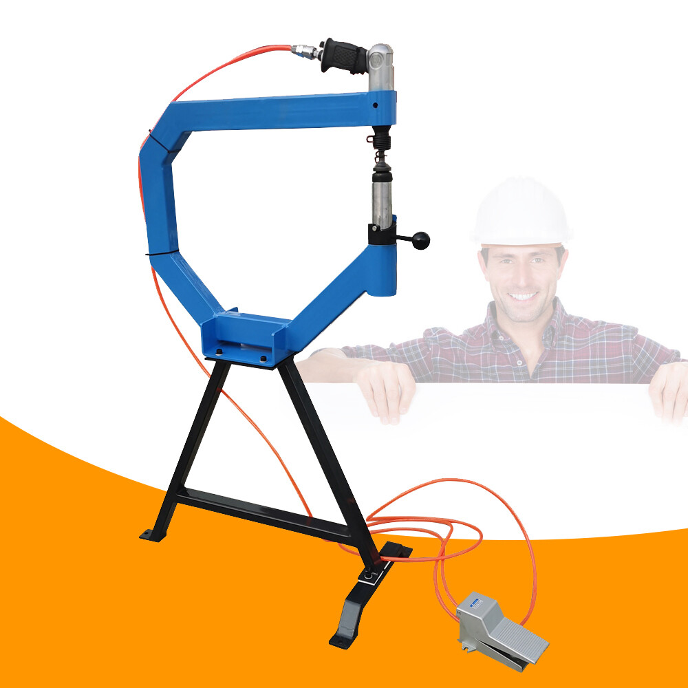 Industrial Pneumatic Planishing Hammer with Stand, Pedal & 1-3" Anvils