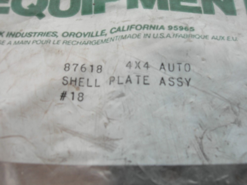 RCBS 4X4 Auto Shell Plate Assembly #18-(87618)-NOS-w/ buttons