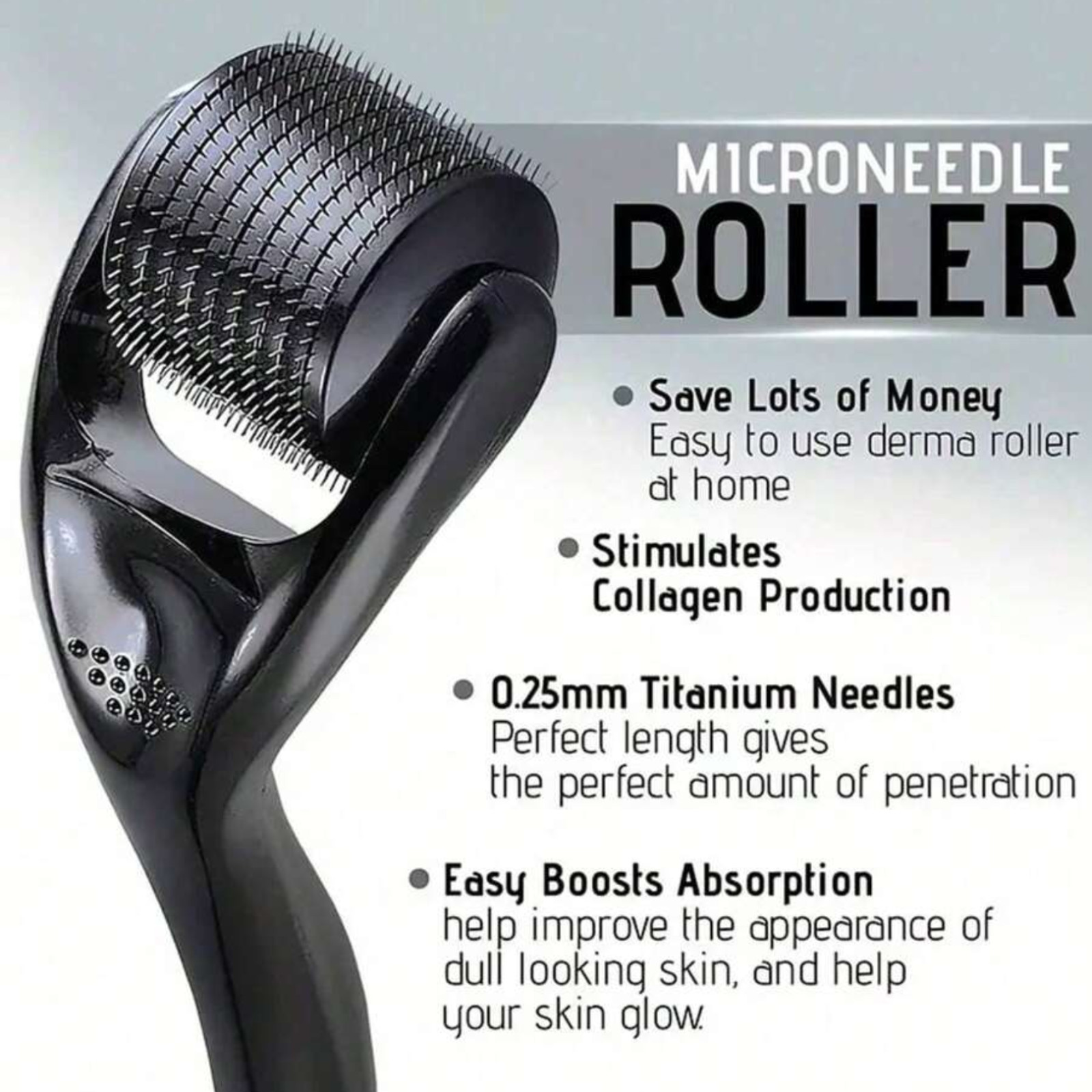 Beard Derma Roller For Hair Loss Beard Growth Titanium Micro Needle Derma Roller