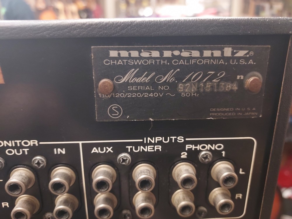 Marantz 1072 Stereo Amplifier Integrated