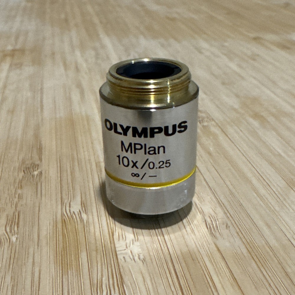 Olympus MPlan 10x / 0.25 Infi/- M Plan Microscope Objective Lens