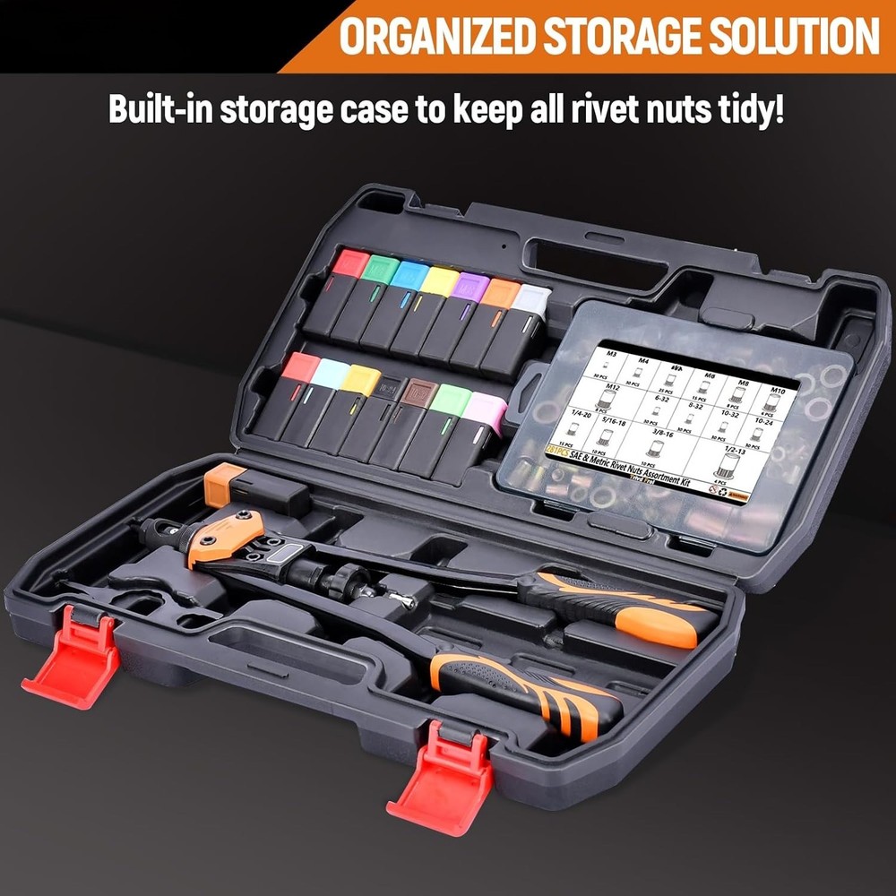 16-inch Rivet Nut Tool Set, including rivet nut tool assembly,