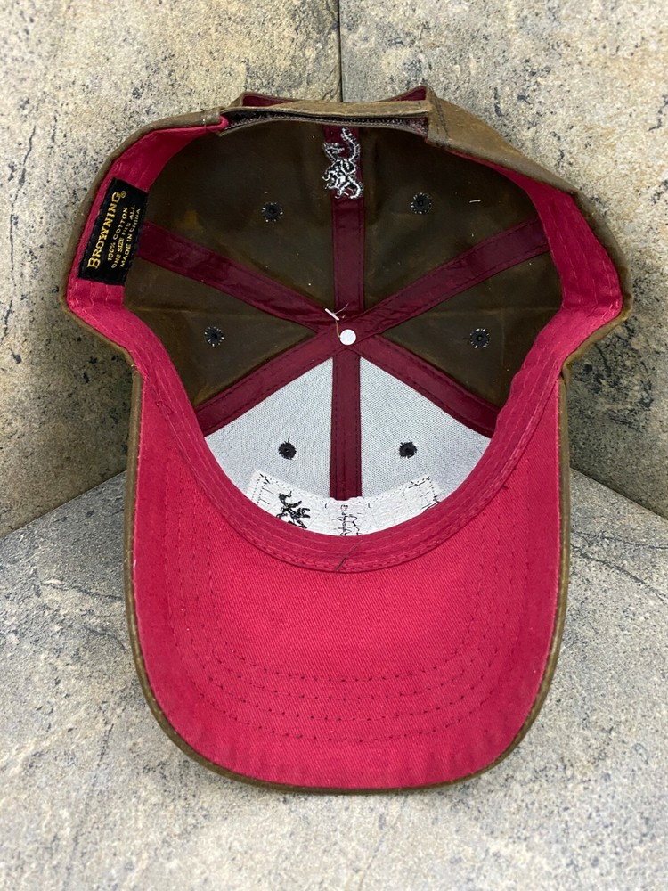 Browning Liberty Wax Baseball Cap 308776881 Brown Hook & Loop Closure