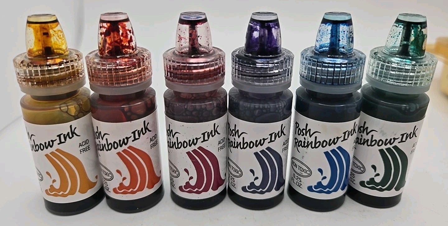 Posh Impressions Inkabilities Earthtones Rainbow Sponge & Inks Dee Gruenig