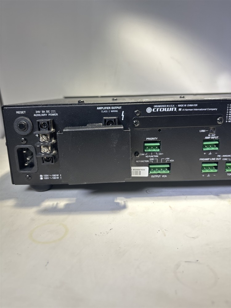 Crown 1160MA 4 Input Commerical Audio Mixer Amplifier