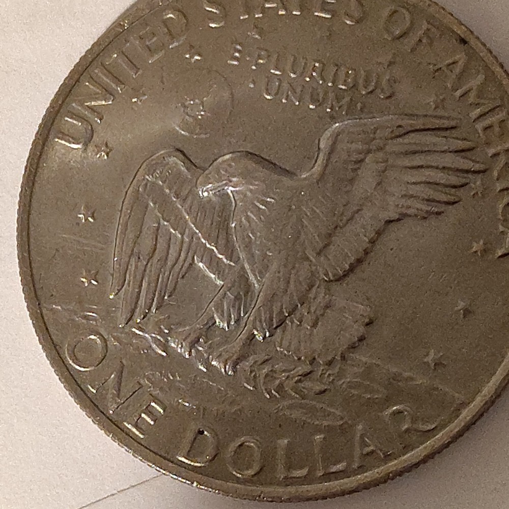 1972 Eisenhower No Mint Mark Silver Dollar, Type 3 Version