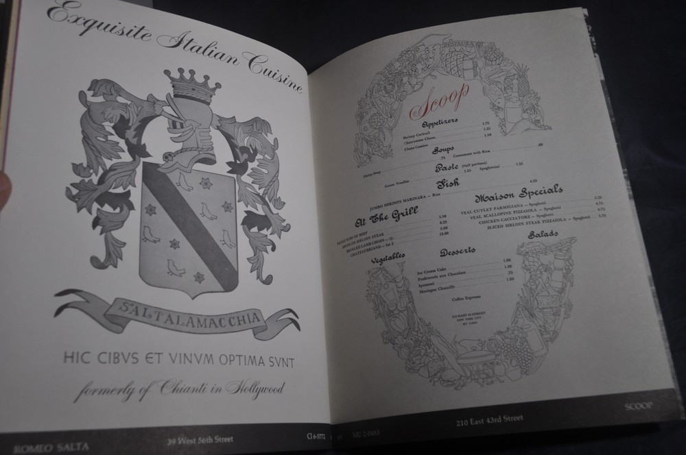 1962 *FIRST* Menu Manhattan Magazine *MAXIMS*