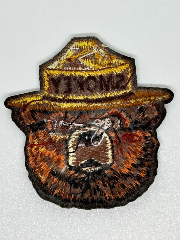Smokey Bear Iron-On Face patch: New
