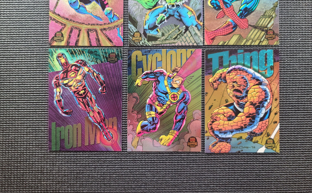 1994 Marvel Universe - Power Blast (Rainbow) - 9 Card Complete Set