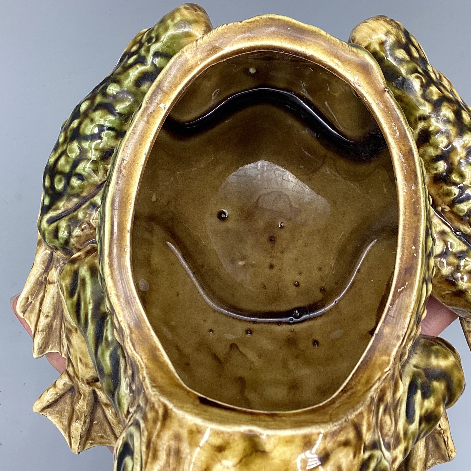 Vintage Frog Toad Art Ceramic Planter for Garden Home Decor