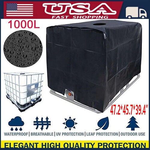 275 Gallon IBC Tote Cover Sunshade Water Proof Protector Hood 1000 L Garden Tank