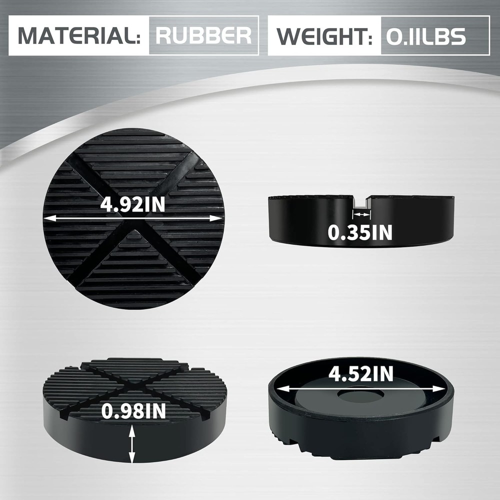 Slotted Design Jack Pad Adapter - Protect Vehicle Frame with Durable Rubber