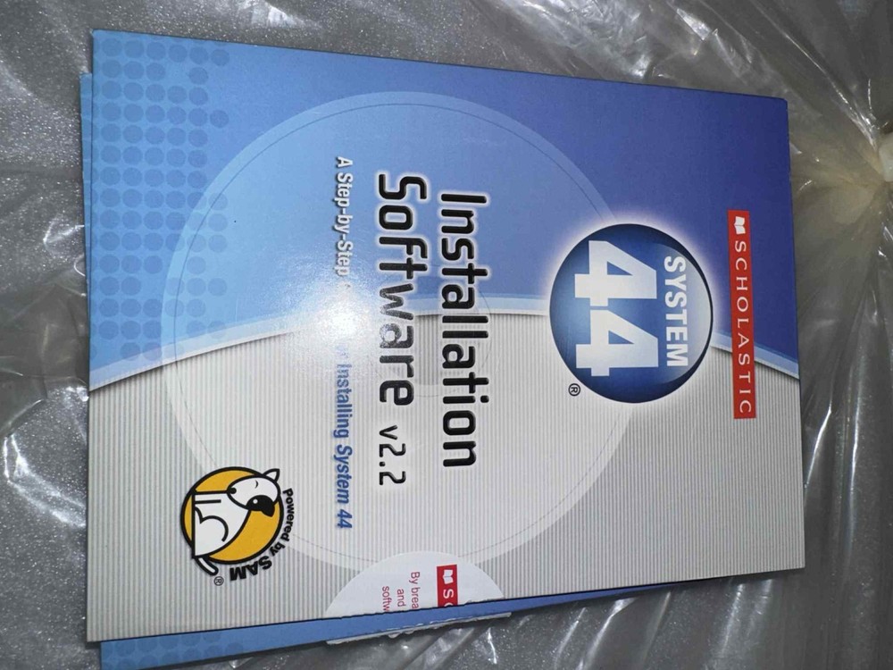 SCHOLASTIC  SYSTEM 44 INSTALLATION SOFTWARE  V1.1